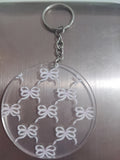 Lilac bow keychain