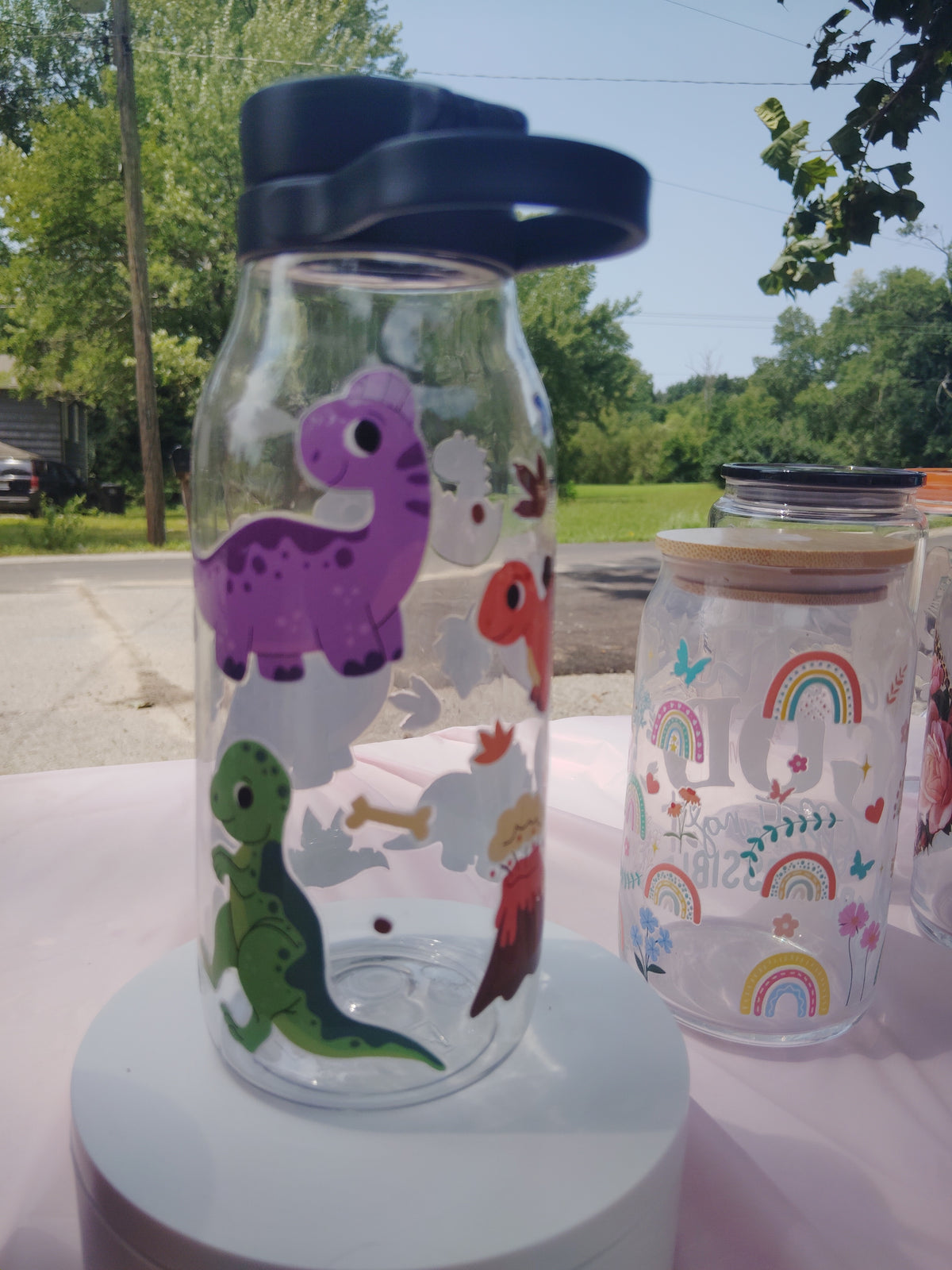 16 oz plastic dinosaur kids cup
