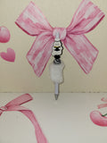 White kitty fluffy pen